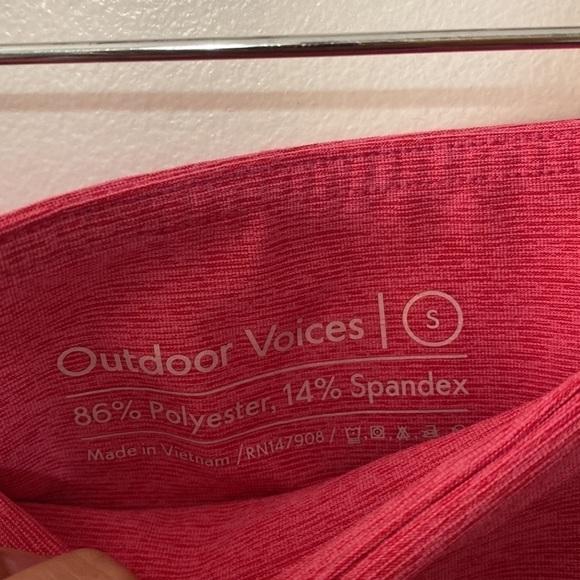 Outdoor Voices Flamingo Pink Warmup Leggings - Picture 4 of 5